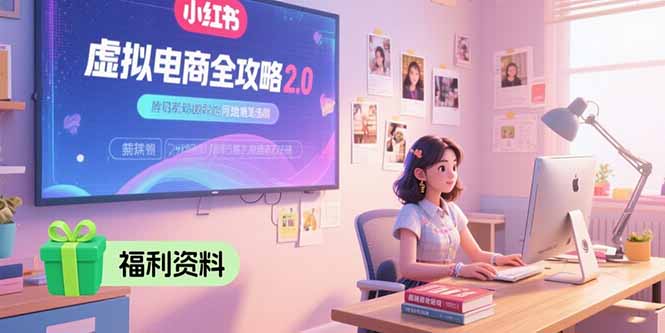 虚拟电商全攻略2.0，开店选品实操流程，账号定位、货源发布、笔记发布技巧-优优云网创