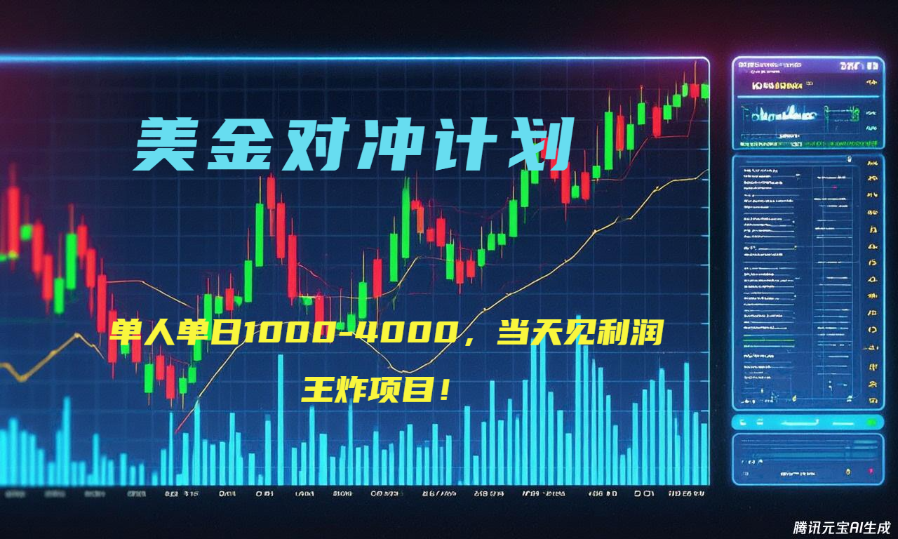 2025年最暴力项目“美金先登计划”最新最强对冲战法，每日实际收益1K-4K-优优云网创