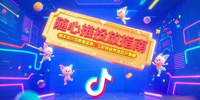 随心推投放指南，脚本设计加数据监测，三阶段自然流拉升策略-优优云网创