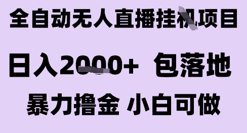 最新全自动抖音无人直播挂G项目，日入2k+ 包落地暴力撸金，小白可做【揭秘】-优优云网创